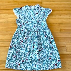 Janie and Jacj excellent condition size 6 summer cotton dress, floral motive.